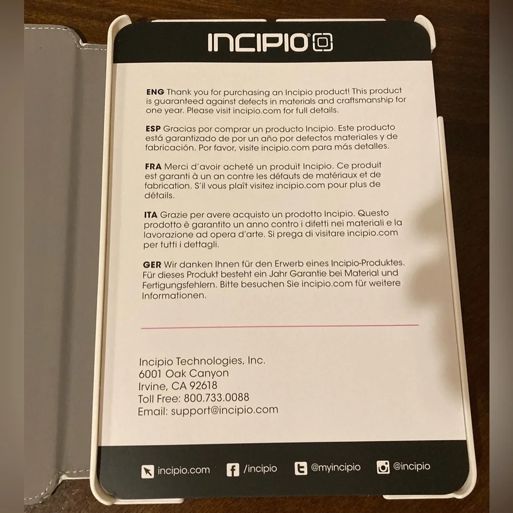 New Incipio Watson iPad Air Folio Wallet With Removable Hard Case